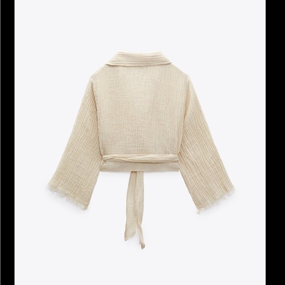 ZARA CROPPED WRAP TOP. Size S. BRAND NEW WITH TAG - Picture 3 of 10